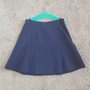Loft Navy Flare Skirt